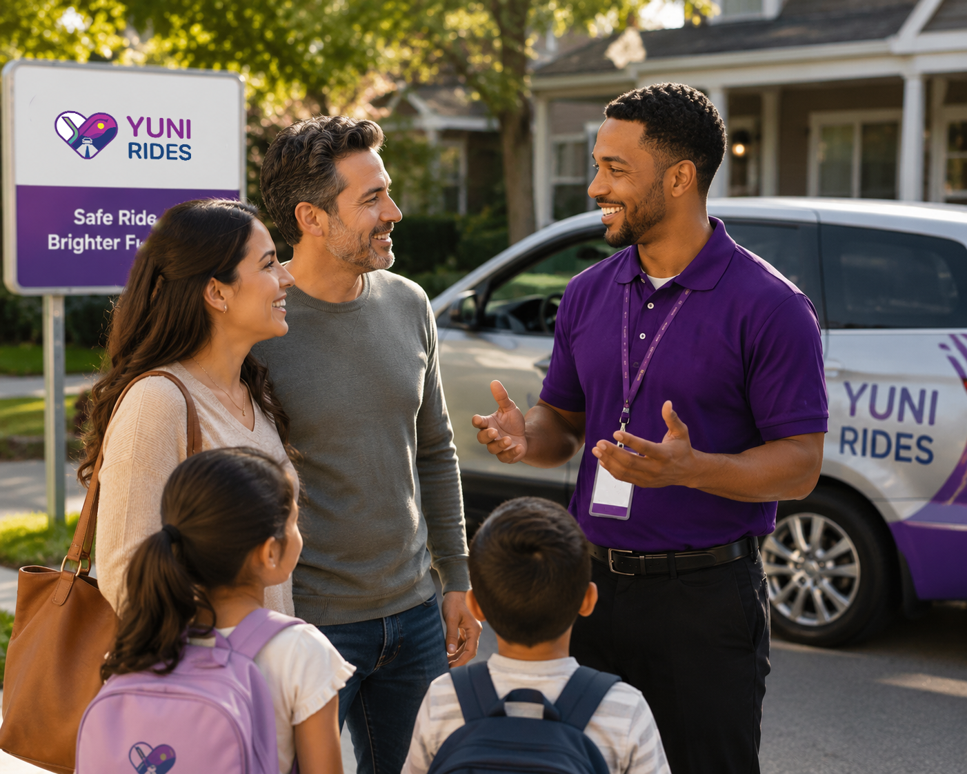 Yuni Rides driver assisting elderly passenger